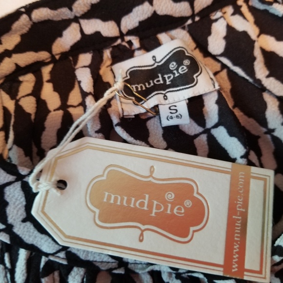 NEW Mud Pie Teagan Tassel B&W Tank S - Picture 5 of 8